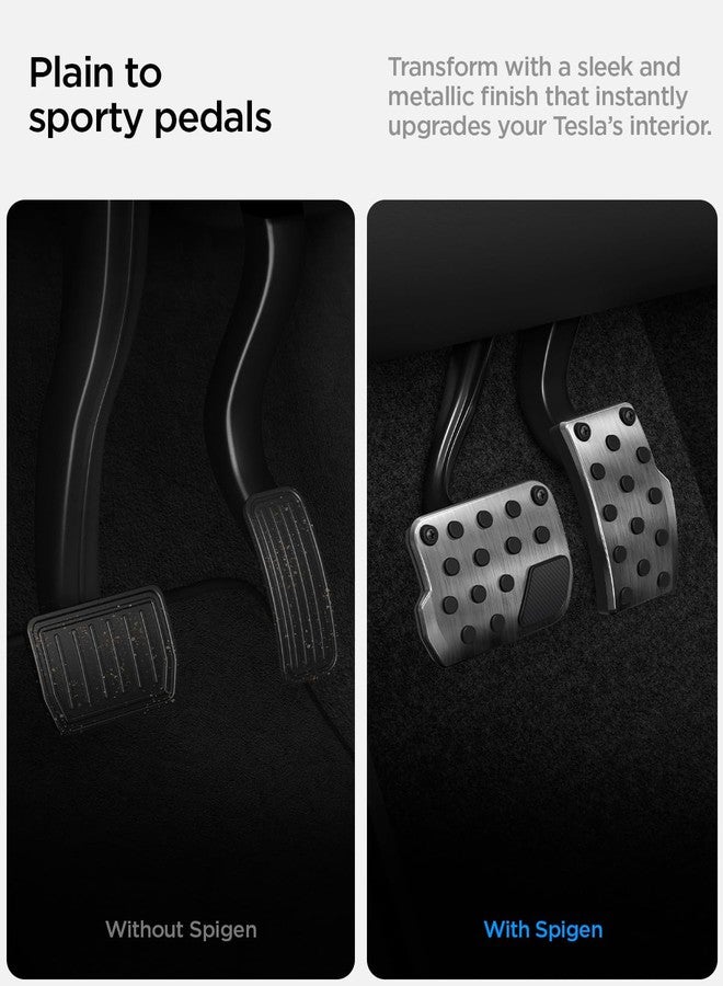 Spigen (Upgraded) Stainless Steel Performance Pedal Cover for All Model Y and Model 3 - for Model Y Juniper (Standard & Premium 2025/2026) and Model 3 Highland (Standard & Premium 2024/25/26) - Image 3